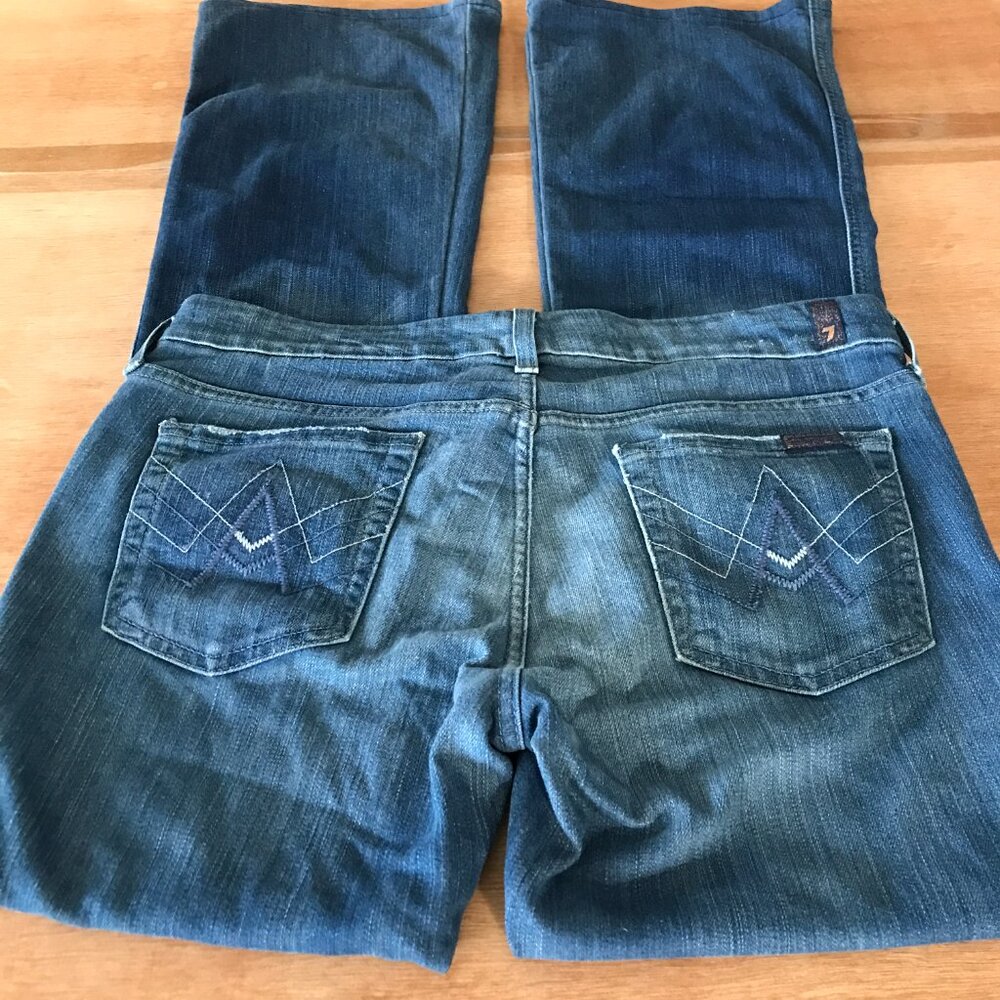 7 For All Mankind Women's Flare Jeans - Medium Blue Wash